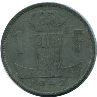 1 FRANC 1942 BELGIE-BELGIQUE BELGIUM Coin #BA709.U.A - 1 Franc