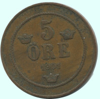 5 ORE 1901 SUECIA SWEDEN Moneda #AC666.2.E.A - Schweden