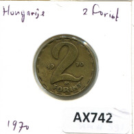 2 FORINT 1970 HONGRIE HUNGARY Pièce #AX742.F.A - Ungheria