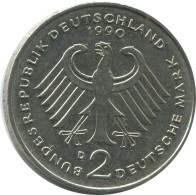 2 DM 1990 D K.SCHUMACHER BRD DEUTSCHLAND Münze GERMANY #AG252.3.D.A - 2 Marcos