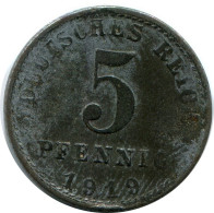 5 PFENNIG 1919 A ALLEMAGNE Pièce GERMANY #AW956.F.A - 5 Renten- & 5 Reichspfennig