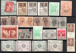 3333.25 REVENUES LOT,SOME VERY INTERESTING, FEW FAULTS - Revenue Stamps