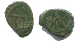 FLAVIUS JUSTINUS II CYZICUS FOLLIS Antique BYZANTIN Pièce 1.4g/15mm #AB432.9.F.A - Byzantium