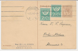 Briefkaart G. 198 / Bijfrankering Groningen - Duitsland 1924 - Entiers Postaux