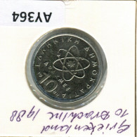 10 DRACHMES 1988 GRECIA GREECE Moneda #AY364.E.A - Griechenland