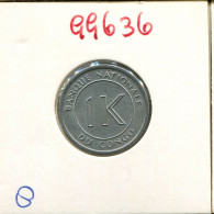 1 LIKUTA 1967 CONGO Moneda #AR429.E.A - Kongo - Zaire (Dem. Republik, 1964-70)