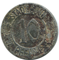 10 PFENNIG 1920 BONN STADT GERMANY Coin #AD597.9.U.A - 10 Rentenpfennig & 10 Reichspfennig
