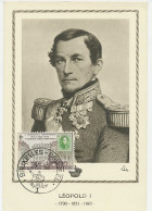 Maximum Card Belgium 1963 King Leopold I  - Royalties, Royals