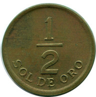 1/2 SOL 1975 PERU Coin #AZ075.U.A - Pérou