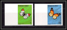 93959c Djibouti Y&t N°517/518 Papillons Butterflies Colotis Danaus 1980 Non Dentelé Imperf ** MNH Bord De Feuille - Gibuti (1977-...)