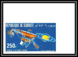 93957c Djibouti PA Yt N°146 Voyager Saturn Planet Espace Space 1980 Non Dentelé Imperf ** MNH Coin De Feuille - Djibouti (1977-...)