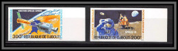 93956d Djibouti PA Yt N°138/139 Apollo 11 Soyouz Soyuz Espace Space 1980 Non Dentelé Imperf ** MNH Bord De Feuille - Africa