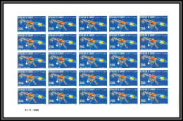 93957 Djibouti PA Yt N°146 Voyager Saturn Planet Espace Space 1980 Non Dentelé Imperf ** MNH Feuille Sheet Coin Daté - Dschibuti (1977-...)