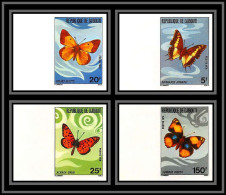93952d Djibouti Yt N°477/480 MI 212/215 Papillons Butterflies 1978 Non Dentelé Imperf ** MNH Bord De Feuille - Vlinders