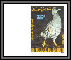 93951d Djibouti Yt N°654 MI 523 Francolin Gallinacé Oiseaux Birds 1989 Non Dentelé Imperf ** MNH Bord De Feuille - Hühnervögel & Fasanen
