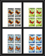 93952b Djibouti Yt N°477/480 MI 212/215 Papillons Butterflies 1978 Non Dentelé Imperf ** MNH Bloc 4 - Papillons