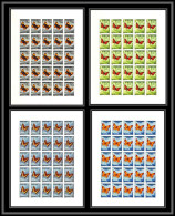 93952 Djibouti Yt N°477/480 MI 212/215 Papillons Butterflies 1978 Non Dentelé Imperf ** MNH Feuille Complete Sheet - Djibouti (1977-...)