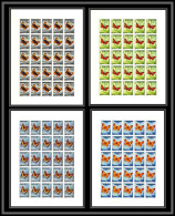 93952 Djibouti Yt N°477/480 MI 212/215 Papillons Butterflies 1978 Non Dentelé Imperf ** MNH Feuille Complete Sheet - Schmetterlinge