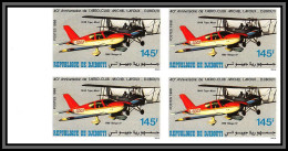 93933a Djibouti Y&t N°646 Aviation Tiger Moth Biplan 1946 TB-10 Tobago Non Dentelé Imperf Neuf ** MNH 1988 Bloc 4  - Avions