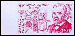 93917d Wallis Et Futuna PA N°127 Alfred Nobel Chimiste Chemist Essai Proof Non Dentelé Imperf ** MNH  - Nobelprijs