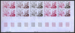 93917a Wallis Et Futuna PA N°127 Alfred Nobel Chimiste Chemist Essai Proof Non Dentelé Imperf ** MNH Bloc De 10 - Imperforates, Proofs & Errors