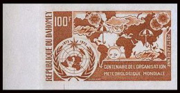 93915d Dahomey PA N°190 Météorologie Meteorology 1973 METEO Essai Proof Non Dentelé Imperf ** MNH  - Benin - Dahomey (1960-...)