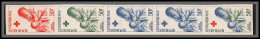 93906a Centrafricaine PA N°36 Croix Rouge Red Cross 1965 Bande 5 Essai Proof Non Dentelé Imperf ** MNH - Red Cross