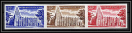 93892e Cote D'ivoire N°367 Mosquée De Kong Mosque Islam 1974 Lot De 3 Essai Proof Non Dentelé Imperf ** MNH - Moschee E Sinagoghe