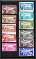 93895d Cote D'ivoire N°367 Mosquée De Kong Mosque Islam 1974 Lot De 12 Couleurs Essai Proof Non Dentelé Imperf ** MNH RR - Mosques & Synagogues