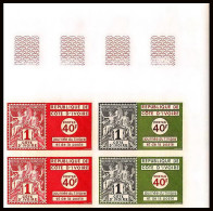 93889e Cote D'ivoire N°361 Journée Du Timbre 1973 Groupe Type Sage Bloc 4 Essai Proof Non Dentelé Imperf ** MNH - Briefmarken Auf Briefmarken