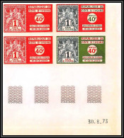 93889d Cote D'ivoire N°361 Journée Du Timbre 1973 Groupe Type Sage Coin Daté Essai Proof Non Dentelé Imperf ** MNH - Tag Der Briefmarke