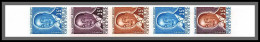 93846b Cote D'ivoire N°376 Houphouet Boigny 1974 Bande 5 Essai Proof Non Dentelé Imperf ** MNH - Ivory Coast (1960-...)