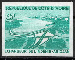 93833b Cote D'ivoire 363 Echangeur Indenie Abidjan Highway Bridges Pont Autoroute Essai Proof Non Dentelé Imperf ** MNH - Ivory Coast (1960-...)