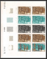 93816/ Cote D'ivoire N°345 Campagne De L'eau Water 1972 Bloc 10 Coin Daté Essai Proof Non Dentelé Imperf ** MNH - Alimentazione