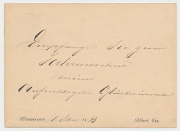 Briefkaart G. 16 Particulier Bedrukt Wormerveer - Duitland 1880 - Postal Stationery