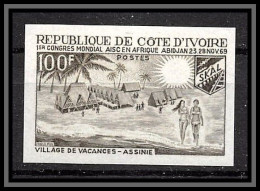 93745d Cote D'ivoire N°293 Village Vacances Assinte Tourism Hollidays Essai Proof Non Dentelé Imperf ** MNH - Autres & Non Classés