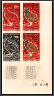 93674c Cote D'ivoire N°252 Poule De Rocher Chicken Oiseaux (birds) Coin Daté Essai Proof Non Dentelé Imperf ** MNH 1966 - Galline & Gallinaceo