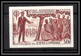 93677e Cote D'ivoire N°254 ENA 1966 Ecole School Essai Proof Non Dentelé Imperf ** MNH - Costa D'Avorio (1960-...)