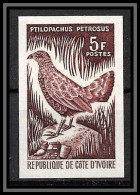 93665t Cote D'ivoire N°251 Oie De Gambie Goose Oiseaux (birds) Essai Proof Non Dentelé Imperf ** MNH 1966 - Gansos