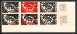 93670c Cote D'ivoire N°250 Francolin Grey Partridge Oiseaux (birds) Bloc 6 Essai Proof Non Dentelé Imperf ** MNH 1966 - Côte D'Ivoire (1960-...)