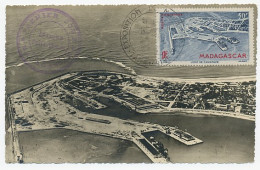 Maximum Card Madagascar 1952 Harbor - Tamatave - Bateaux