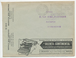 Postal Cheque Cover Belgium 1937 Typewriter - Continental - Leather - Soles - Heels - Shoe  - Unclassified