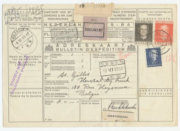 Em. En Face Pakketkaart Volendam - Belgie 1953 - Non Classificati