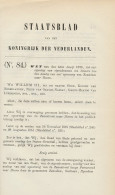 Staatsblad 1878 : Spoorlijn Zaandam - Hoorn - Documents Historiques