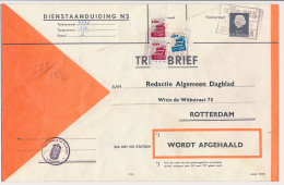 Treinbrief Zevenaar - Rotterdam 1968 - Unclassified
