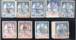 3334.18 REVENUES MOSTLY GLORY/WHITE TOWER LOT,SOME VERY INTERESTING, FEW FAULTS - Revenue Stamps