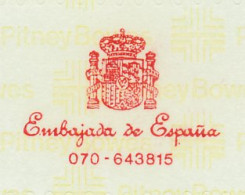 Meter Proof / Test Strip Netherlands 1983 Spanish Embassy - Ohne Zuordnung