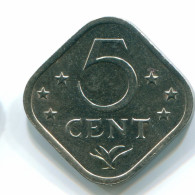 5 CENTS 1971 NETHERLANDS ANTILLES Nickel Colonial Coin #S12202.U.A - Niederländische Antillen