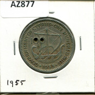 100 MILS 1955 CYPRUS Coin #AZ877.U.A - Cyprus