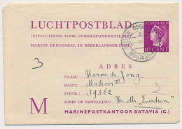 Luchtpostblad G. 1 B Amsterdam - A/b Ms Evertsen 1949 - Ganzsachen